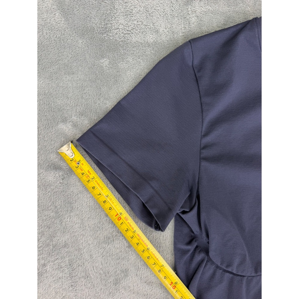Gymshark Sculpt Short Sleeve Midi Top Heavy Blue L Gym Workout Activewear - Picture 8 of 8